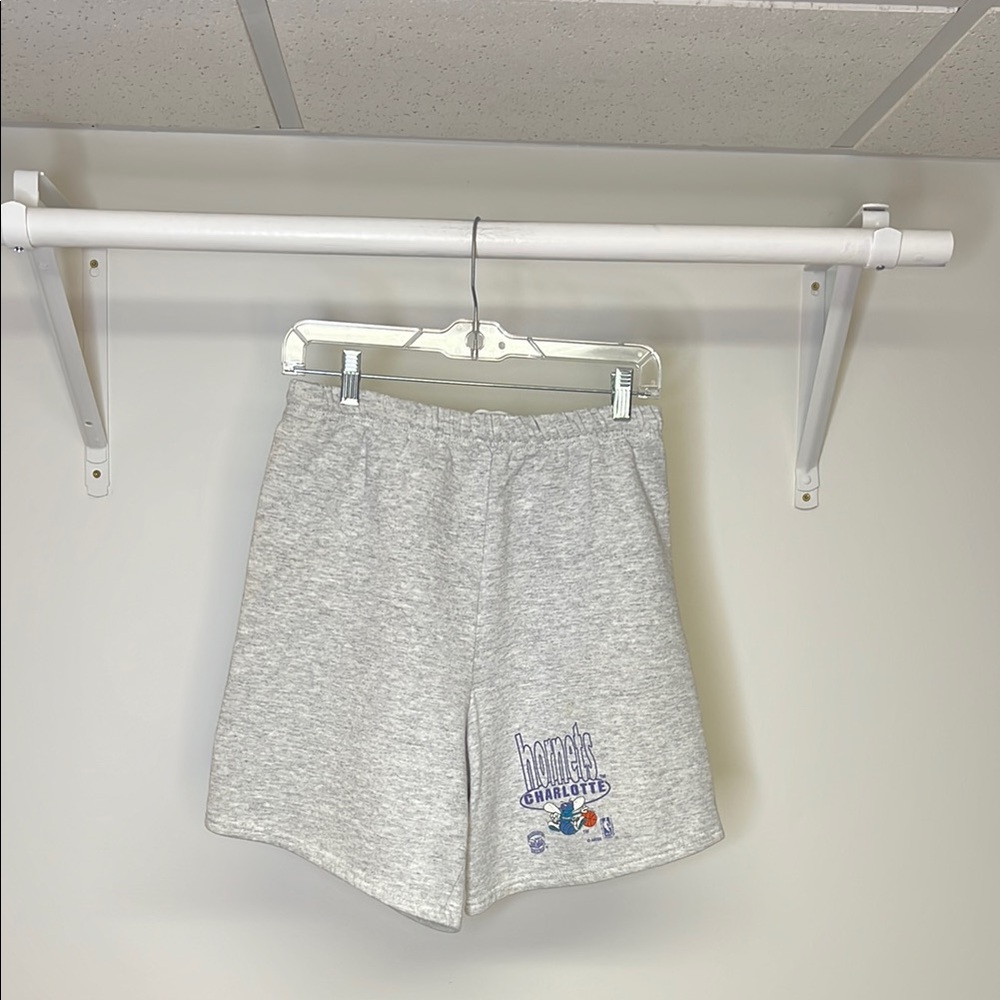 Vintage Gray Charlotte Hornets Shorts- S/M